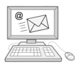 Symbolbild eines Computers mit E-Mail